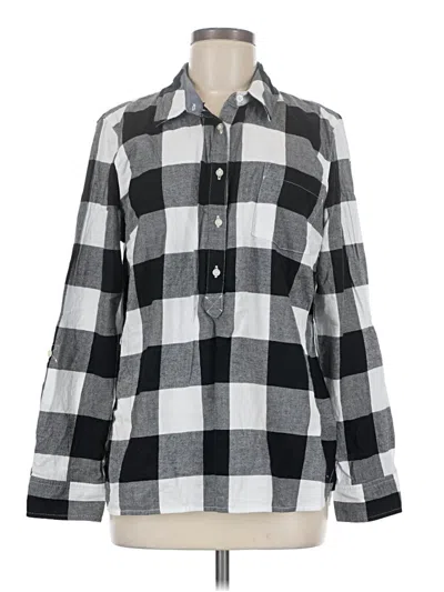 Pre-owned Tommy Hilfiger Long Sleeve Button Down Shirt In Gray