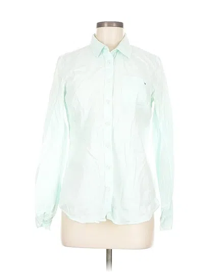 Pre-owned Tommy Hilfiger Long Sleeve Button Down Shirt In Green
