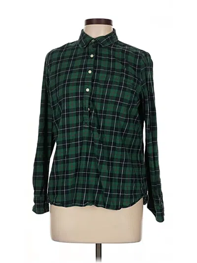 Pre-owned Tommy Hilfiger Long Sleeve Button Down Shirt In Green