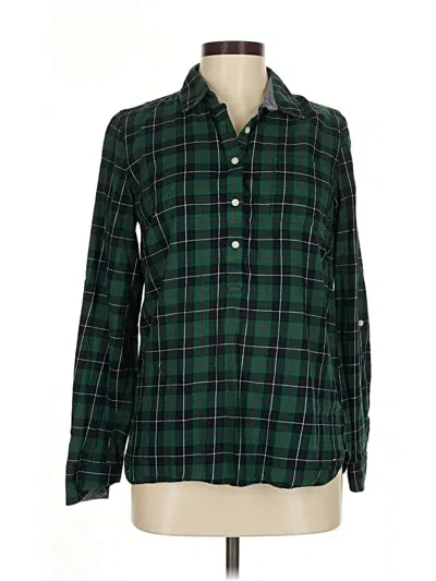 Pre-owned Tommy Hilfiger Long Sleeve Button Down Shirt In Green