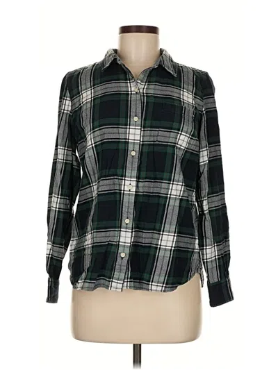 Pre-owned Tommy Hilfiger Long Sleeve Button Down Shirt In Green