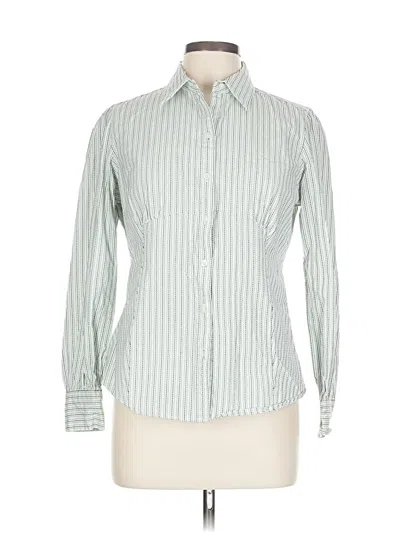 Pre-owned Tommy Hilfiger Long Sleeve Button Down Shirt In Green