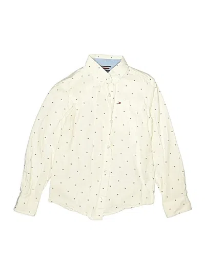 Pre-owned Tommy Hilfiger Kids' Long Sleeve Button Down Shirt In Ivory