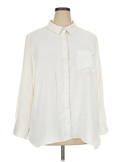 Pre-owned Tommy Hilfiger Long Sleeve Button Down Shirt In Ivory
