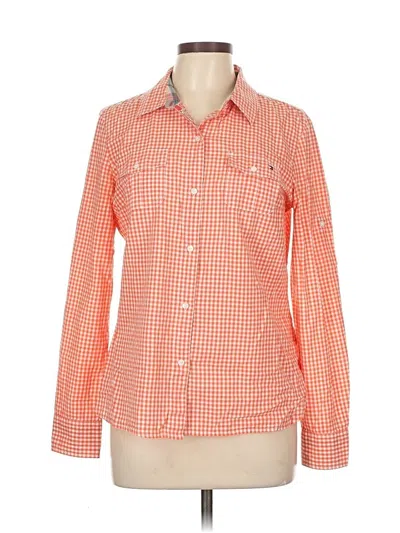 Pre-owned Tommy Hilfiger Long Sleeve Button Down Shirt In Orange