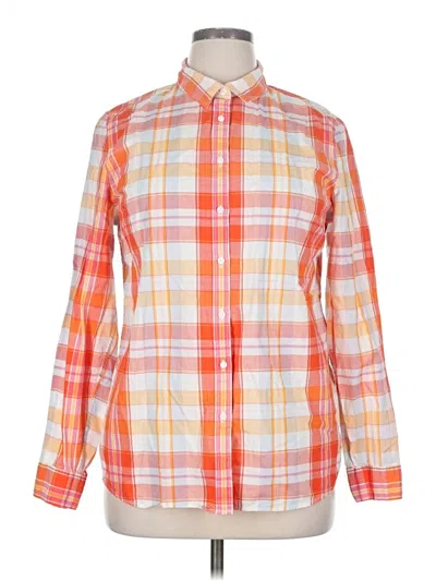 Pre-owned Tommy Hilfiger Long Sleeve Button Down Shirt In Orange