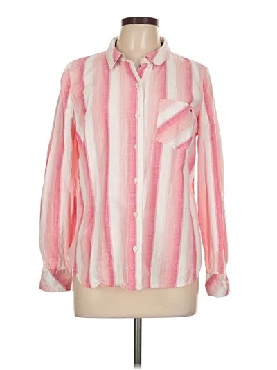 Pre-owned Tommy Hilfiger Long Sleeve Button Down Shirt In Pink