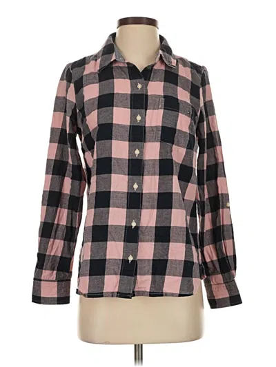 Pre-owned Tommy Hilfiger Long Sleeve Button Down Shirt In Pink