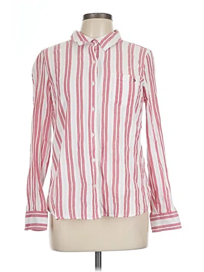 Pre-owned Tommy Hilfiger Long Sleeve Button Down Shirt In Pink