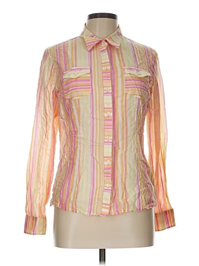 Pre-owned Tommy Hilfiger Long Sleeve Button Down Shirt In Pink