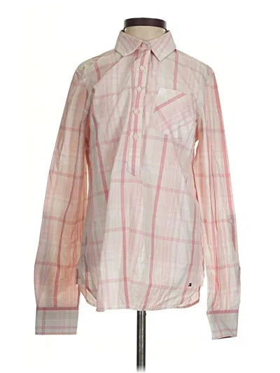 Pre-owned Tommy Hilfiger Long Sleeve Button Down Shirt In Pink