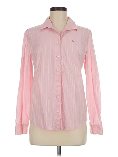 Pre-owned Tommy Hilfiger Long Sleeve Button Down Shirt In Pink