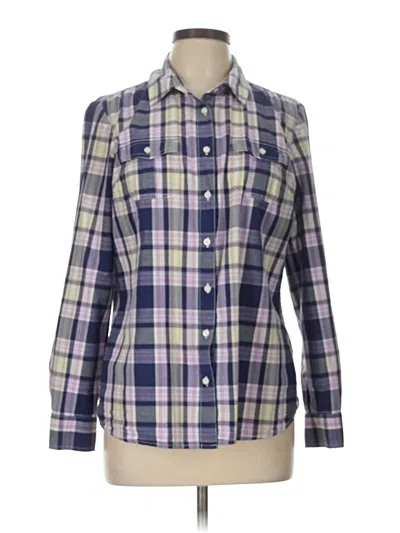 Pre-owned Tommy Hilfiger Long Sleeve Button Down Shirt In Purple