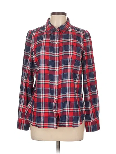 Pre-owned Tommy Hilfiger Long Sleeve Button Down Shirt In Red