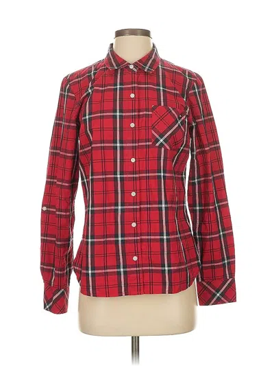 Pre-owned Tommy Hilfiger Long Sleeve Button Down Shirt In Red