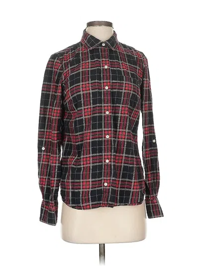 Pre-owned Tommy Hilfiger Long Sleeve Button Down Shirt In Red