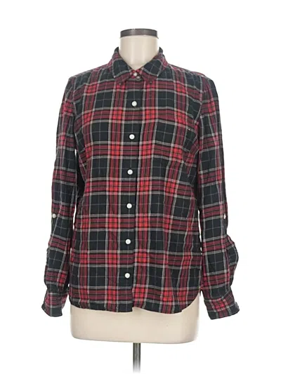 Pre-owned Tommy Hilfiger Long Sleeve Button Down Shirt In Red