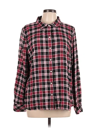 Pre-owned Tommy Hilfiger Long Sleeve Button Down Shirt In Red