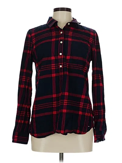 Pre-owned Tommy Hilfiger Long Sleeve Button Down Shirt In Red