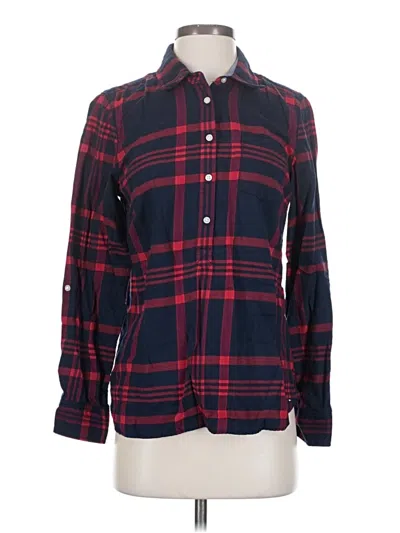 Pre-owned Tommy Hilfiger Long Sleeve Button Down Shirt In Red