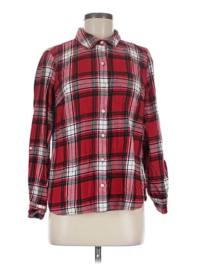 Pre-owned Tommy Hilfiger Long Sleeve Button Down Shirt In Red