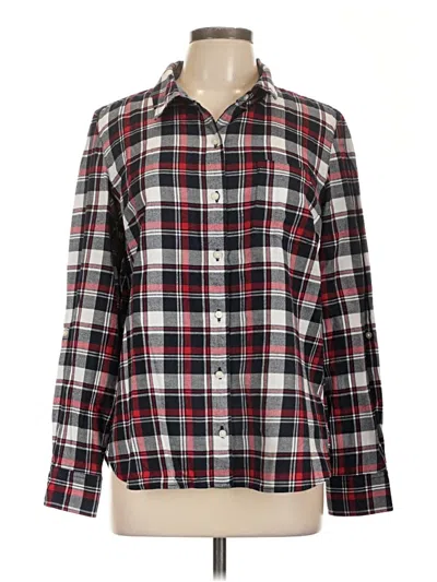 Pre-owned Tommy Hilfiger Long Sleeve Button Down Shirt In Red