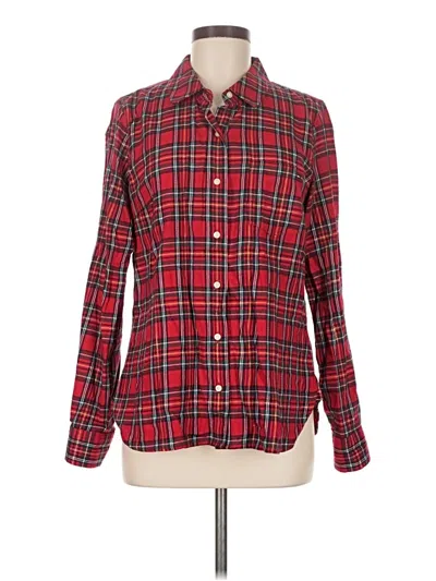 Pre-owned Tommy Hilfiger Long Sleeve Button Down Shirt In Red