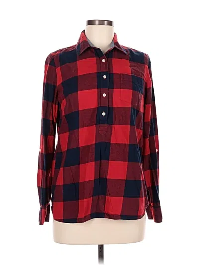 Pre-owned Tommy Hilfiger Long Sleeve Button Down Shirt In Red