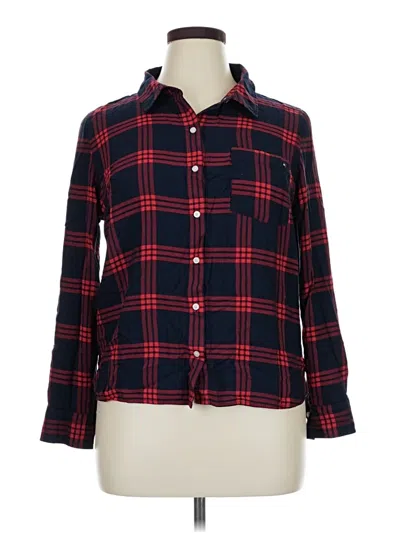 Pre-owned Tommy Hilfiger Long Sleeve Button Down Shirt In Red