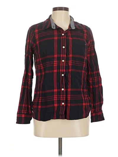 Pre-owned Tommy Hilfiger Long Sleeve Button Down Shirt In Red