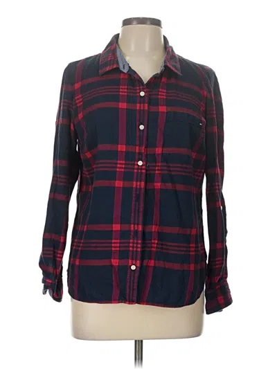 Pre-owned Tommy Hilfiger Long Sleeve Button Down Shirt In Red