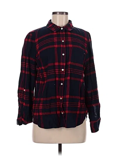 Pre-owned Tommy Hilfiger Long Sleeve Button Down Shirt In Red