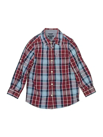 Pre-owned Tommy Hilfiger Kids' Long Sleeve Button Down Shirt In Red