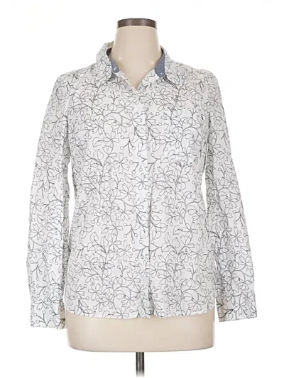 Pre-owned Tommy Hilfiger Long Sleeve Button Down Shirt In White