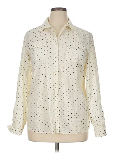 Pre-owned Tommy Hilfiger Long Sleeve Button Down Shirt In White