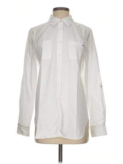 Pre-owned Tommy Hilfiger Long Sleeve Button Down Shirt In White