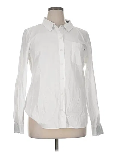 Pre-owned Tommy Hilfiger Long Sleeve Button Down Shirt In White