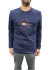Tommy Hilfiger Long Sleeve Crew Neck Shirt In Dark Navy In Blue