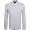 TOMMY HILFIGER TOMMY HILFIGER LONG SLEEVE FLEX POPLIN SHIRT WHITE