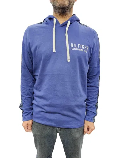 Tommy Hilfiger Long Sleeve Hoodie In Blue Ocean