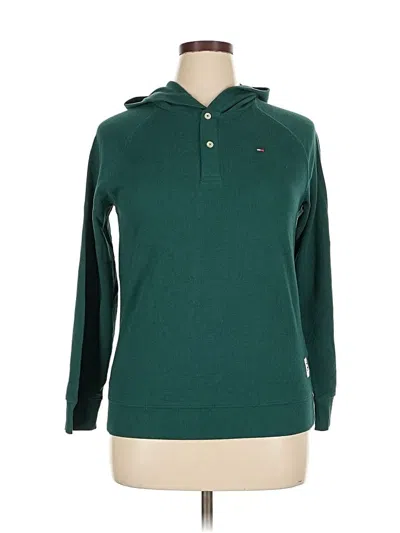 Pre-owned Tommy Hilfiger Long Sleeve Polo Shirt In Green