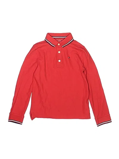 Pre-owned Tommy Hilfiger Kids' Long Sleeve Polo Shirt In Red