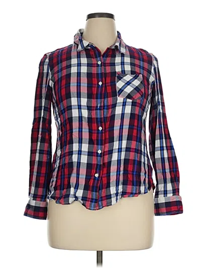 Pre-owned Tommy Hilfiger Long Sleeve Polo Shirt In Red