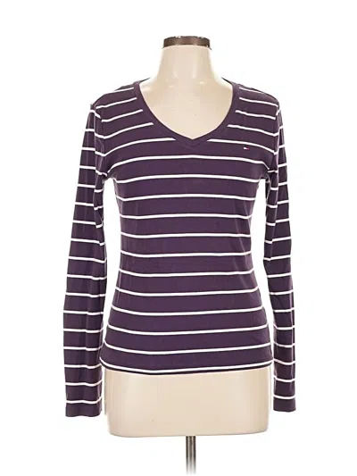 Pre-owned Tommy Hilfiger Long Sleeve T-shirt In Purple