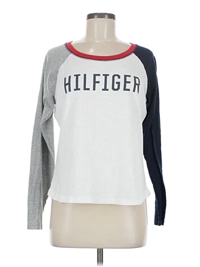 Pre-owned Tommy Hilfiger Long Sleeve T-shirt In Silver