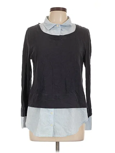 Pre-owned Tommy Hilfiger Long Sleeve Top Gray Cowl Neck Tops