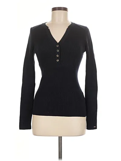 Pre-owned Tommy Hilfiger Long Sleeve T-shirt In Black