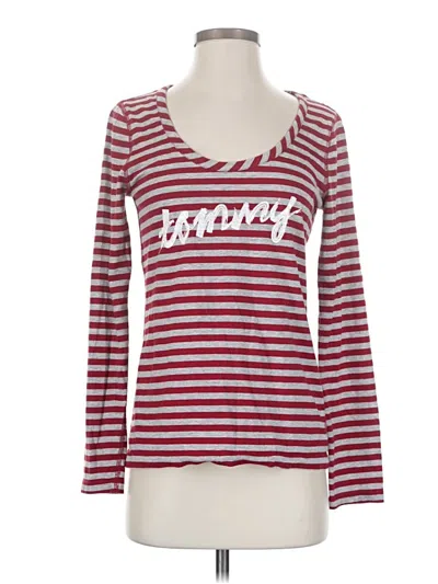 Pre-owned Tommy Hilfiger Long Sleeve T-shirt In Burgundy