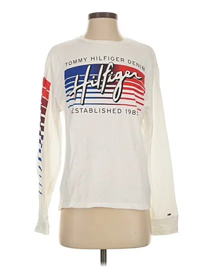 Pre-owned Tommy Hilfiger Long Sleeve T-shirt In Ivory