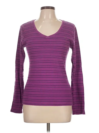 Pre-owned Tommy Hilfiger Long Sleeve T-shirt In Purple